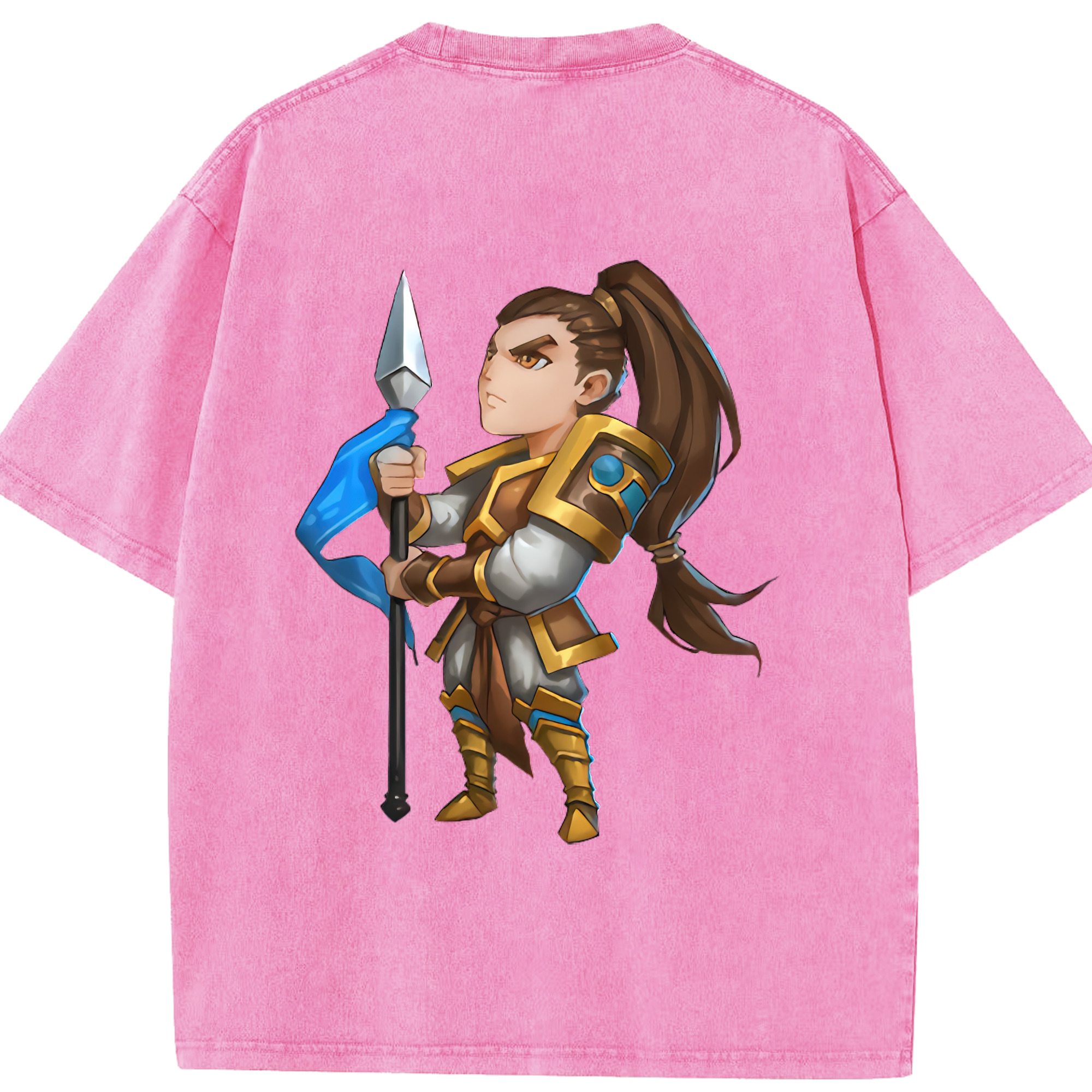リーグ・オブ・レジェンド League of Legends LOL 綿100% ヴィンテージ風 半袖Tシャツ（背面プリント）